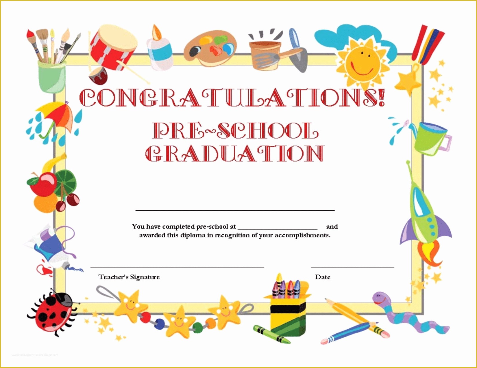 Free Printable Preschool Graduation Invitation Templates Of Free Preschool Graduation Invitation Template