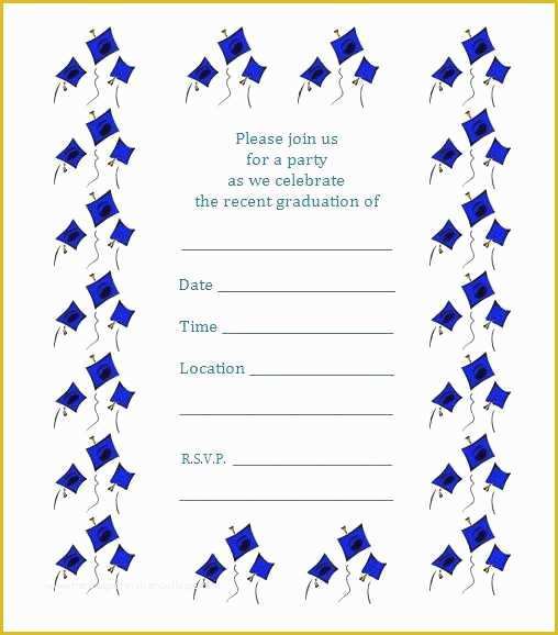 Free Printable Preschool Graduation Invitation Templates Of Free Printable Graduation Party Invitations Elegant