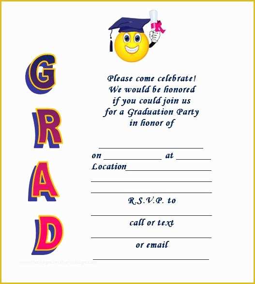 Free Printable Preschool Graduation Invitation Templates Of Free Printable Graduation Party Invitations Templates