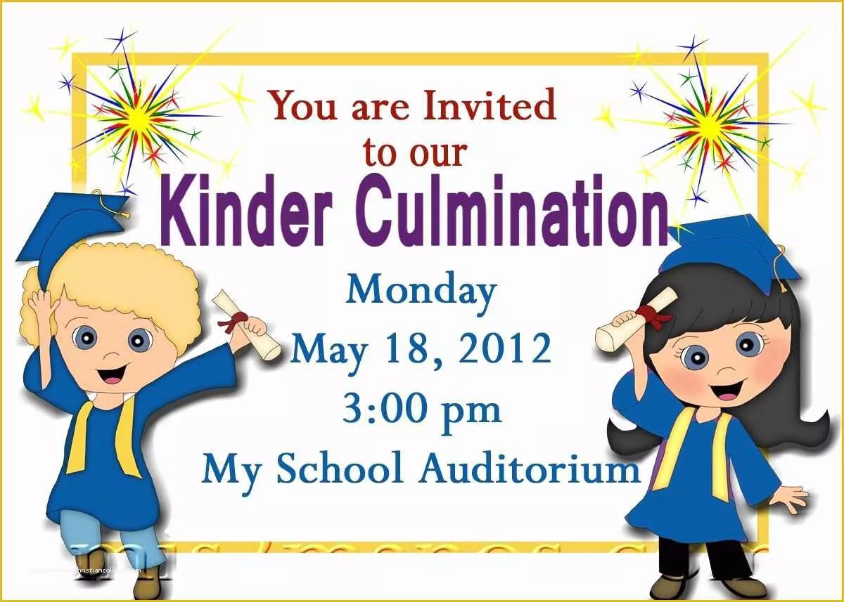 Free Printable Preschool Graduation Invitation Templates Of Free Printable Kindergarten Graduation Announcements
