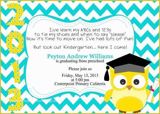 Free Printable Preschool Graduation Invitation Templates Of Graduation Invitations Easyday