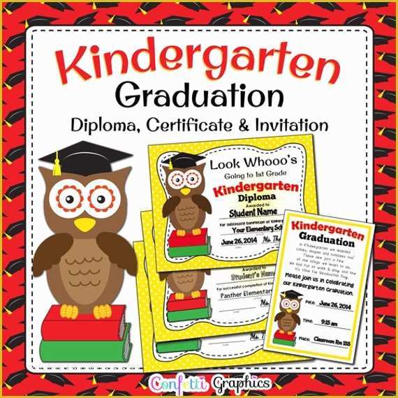 Free Printable Preschool Graduation Invitation Templates Of Kindergarten Graduation Diploma Certificate and Invitation
