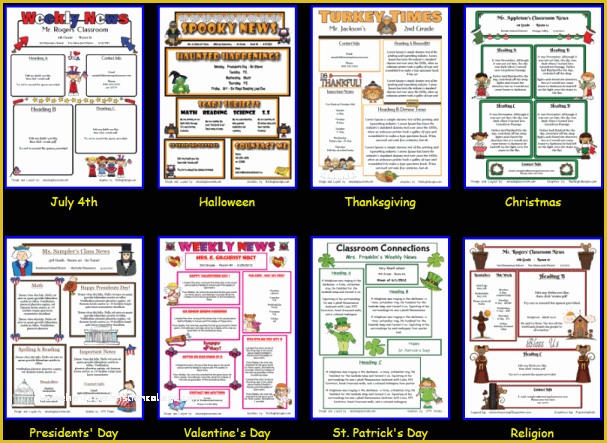 Free Printable Preschool Newsletter Templates Of 10 Best Of Monthly Newsletter Template Printables
