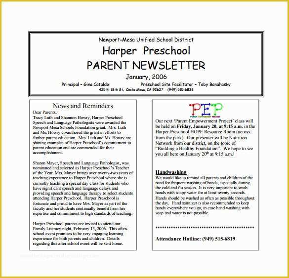 Free Printable Preschool Newsletter Templates Of 13 Printable Preschool Newsletter Templates Pdf Doc