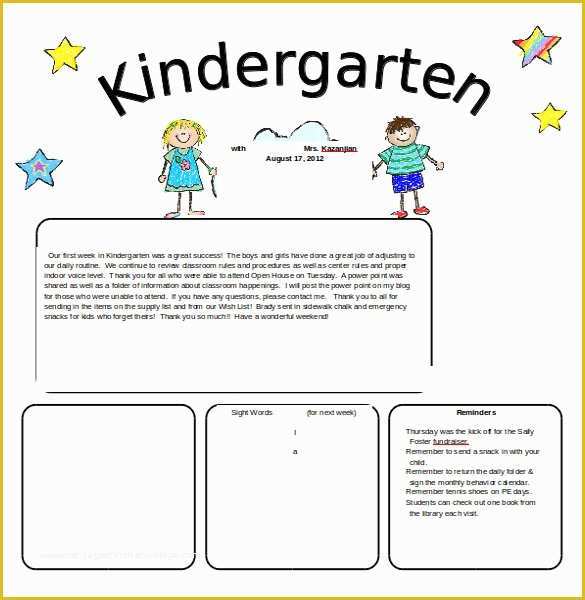 Free Printable Preschool Newsletter Templates Of Word Newsletter Template – 31 Free Printable Microsoft