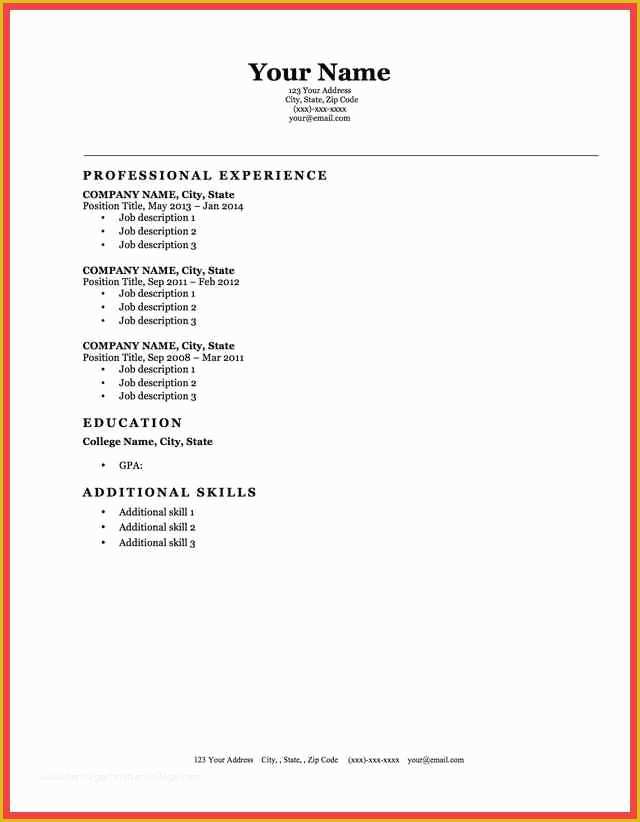 Free Printable Professional Resume Templates Of Cv Template Microsoft Word
