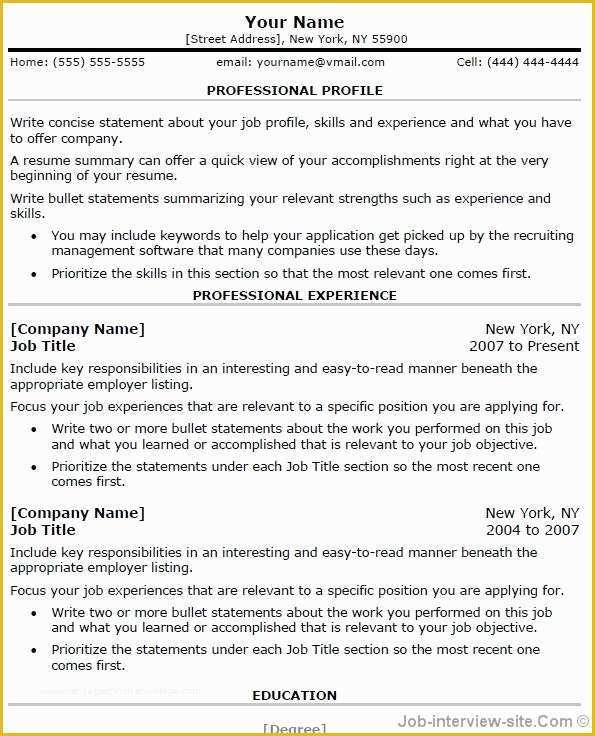 Free Printable Professional Resume Templates Of Free 40 top Professional Resume Templates
