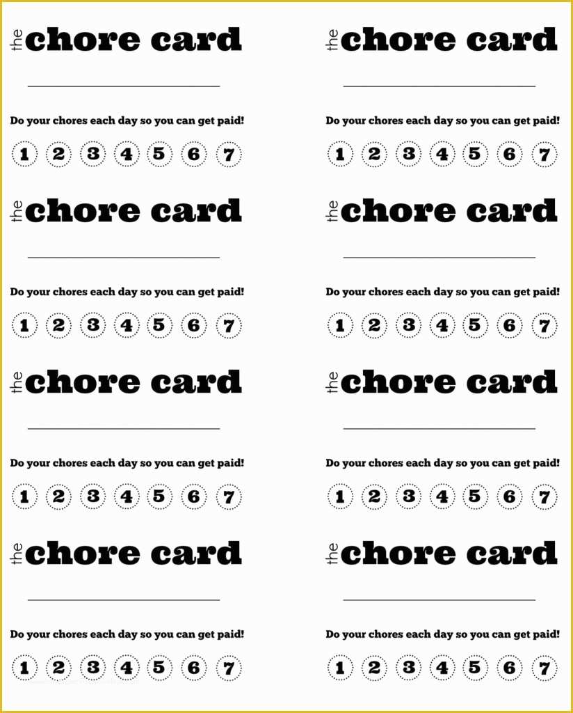 Free Printable Punch Card Template Of 8 Best Of Diy Printable Punch Cards Potty