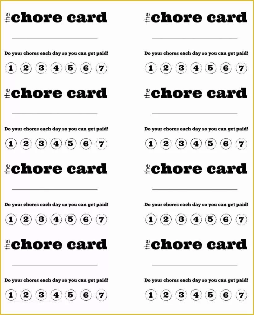 Free Printable Punch Card Template Of 8 Best Of Diy Printable Punch Cards Potty