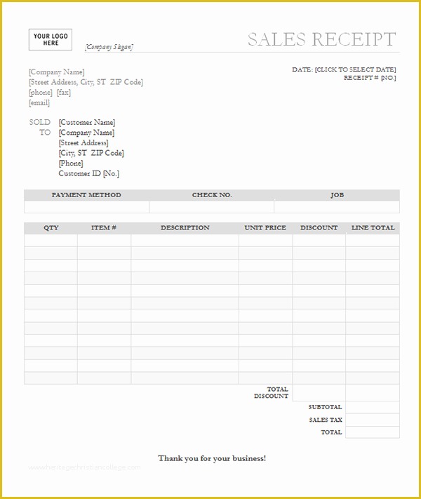 Free Printable Receipt Template Of Blank Receipt Template Microsoft Word
