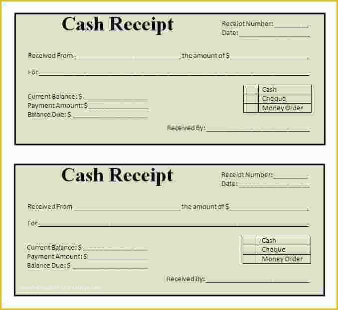 Free Printable Receipt Template Of Free Printable Cash Receipt Template