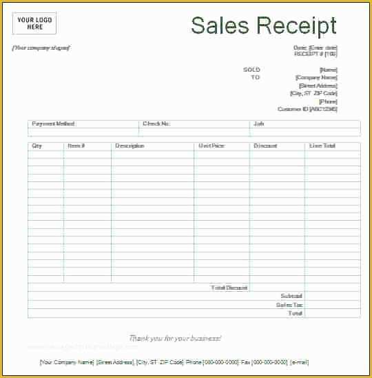 Free Printable Receipt Template Of Free Printable Sales Receipt Template