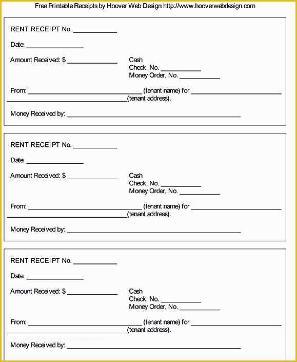 Free Printable Receipt Template Of Free Rent Receipt Template and What Information to Include