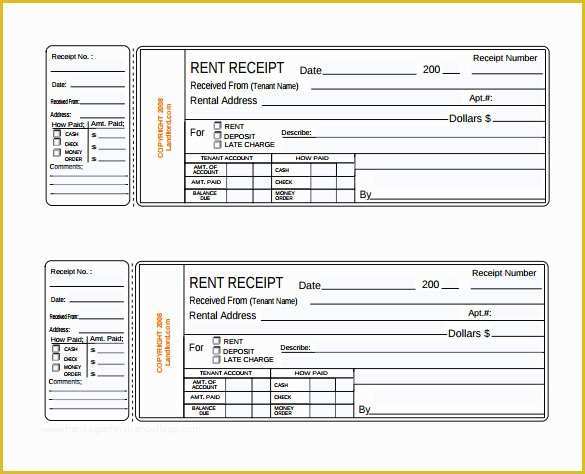 Free Printable Receipt Template Of Rent Receipt Template 13 Download Free Documents In Pdf