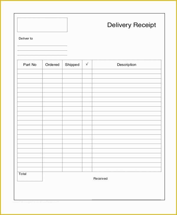 Free Printable Receipt Template Of Sample Printable Receipt form 10 Free Documents In Pdf