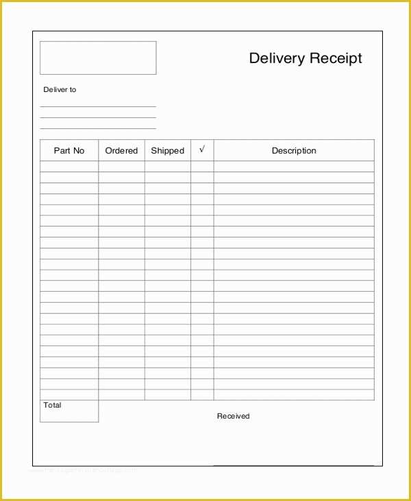 Free Printable Receipt Template Of Sample Printable Receipt form 10 Free Documents In Pdf