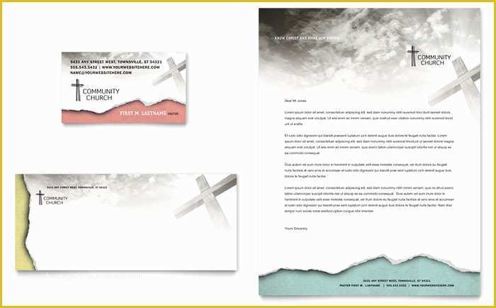 Free Printable Religious Business Card Templates Of Bible Church Business Card &amp; Letterhead Template Design