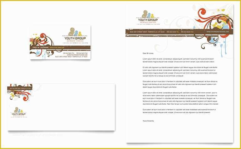 Free Printable Religious Business Card Templates Of Church Youth Group Business Card & Letterhead Template