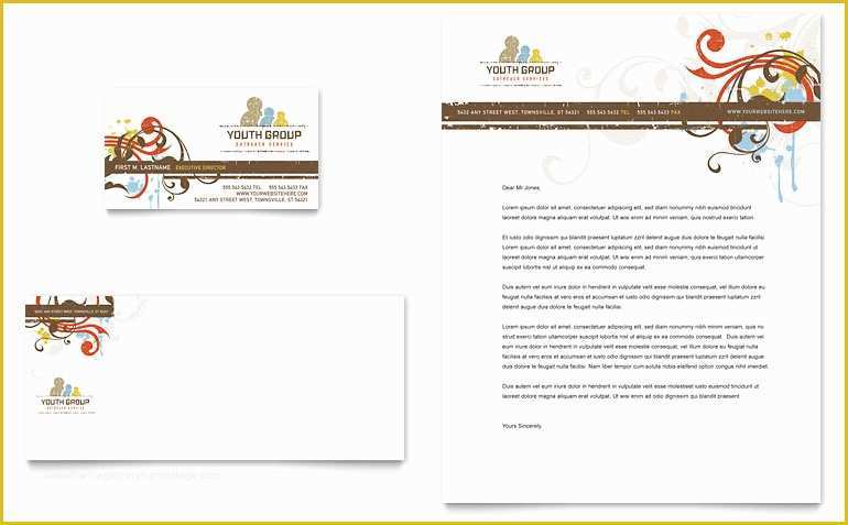 Free Printable Religious Business Card Templates Of Church Youth Group Business Card &amp; Letterhead Template