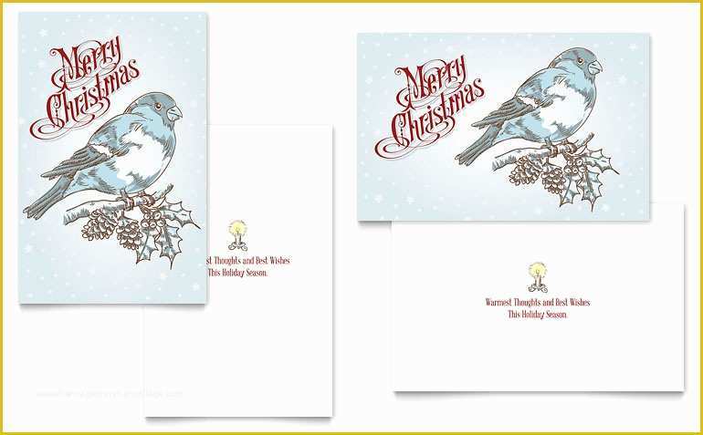 Free Printable Religious Business Card Templates Of Vintage Bird Greeting Card Template Word & Publisher