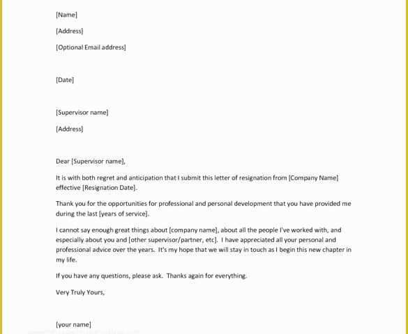 Free Printable Resignation Letter Template Of 26 Resignation Letter Templates Free Word Excel Pdf