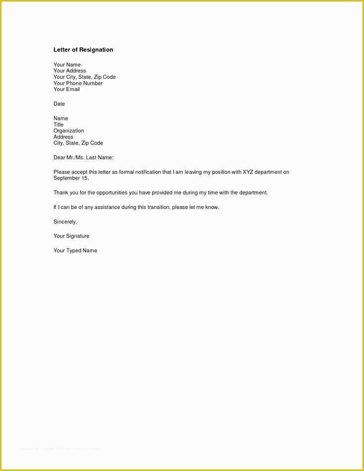 Free Printable Resignation Templates Of 25 Best Ideas About Simple Resignation Letter format On