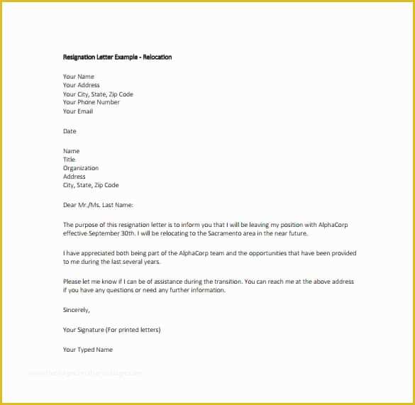 Free Printable Resignation Templates Of 28 Simple Resignation Letter Template Word Excel Pdf