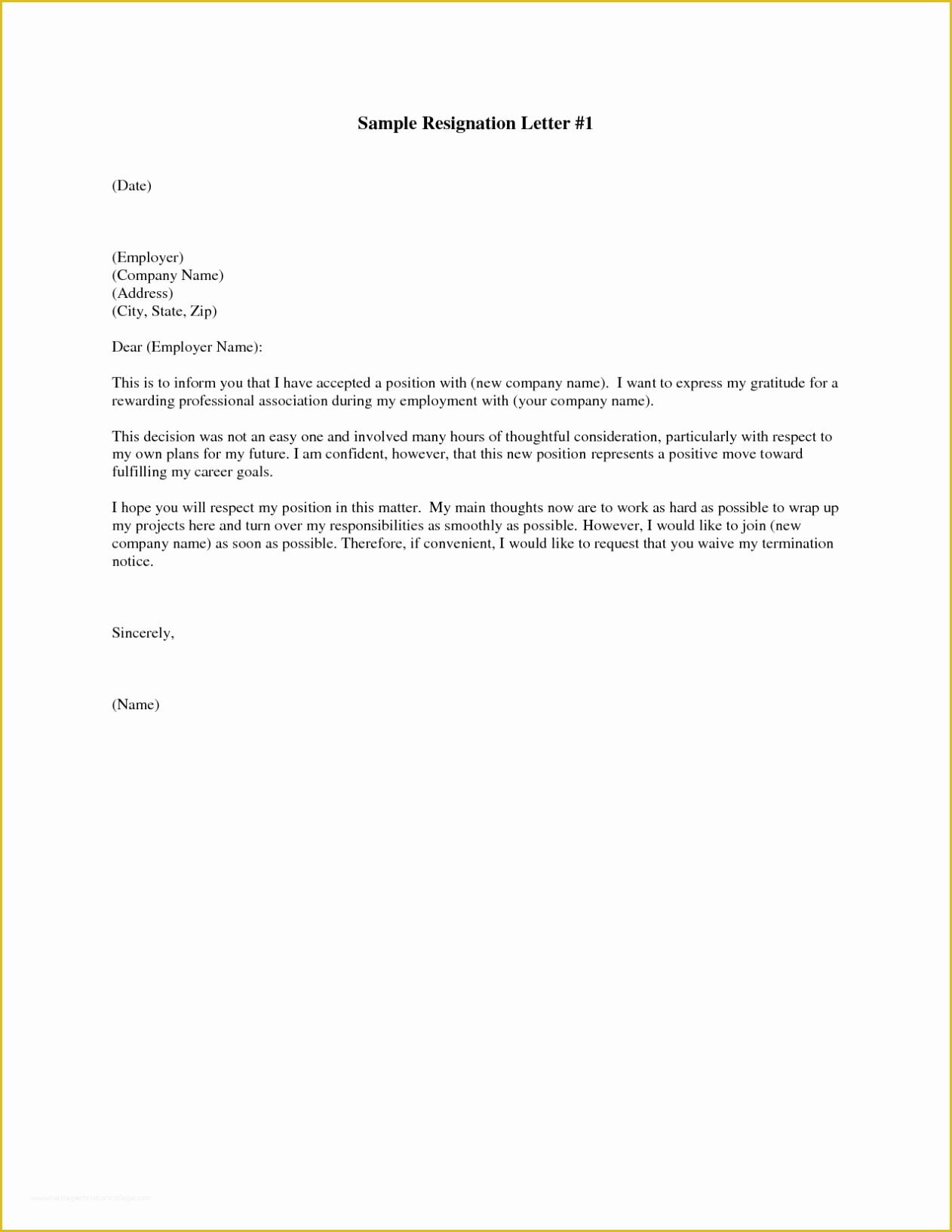 Free Printable Resignation Templates Of How to Write A Resignation Letter Template Free Word