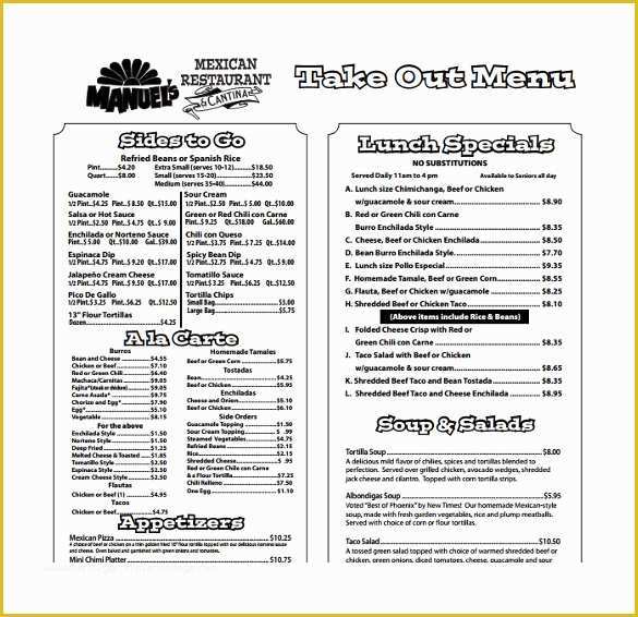 Free Printable Restaurant Menu Templates Of 20 Take Out Menu Templates – Free Sample Example format