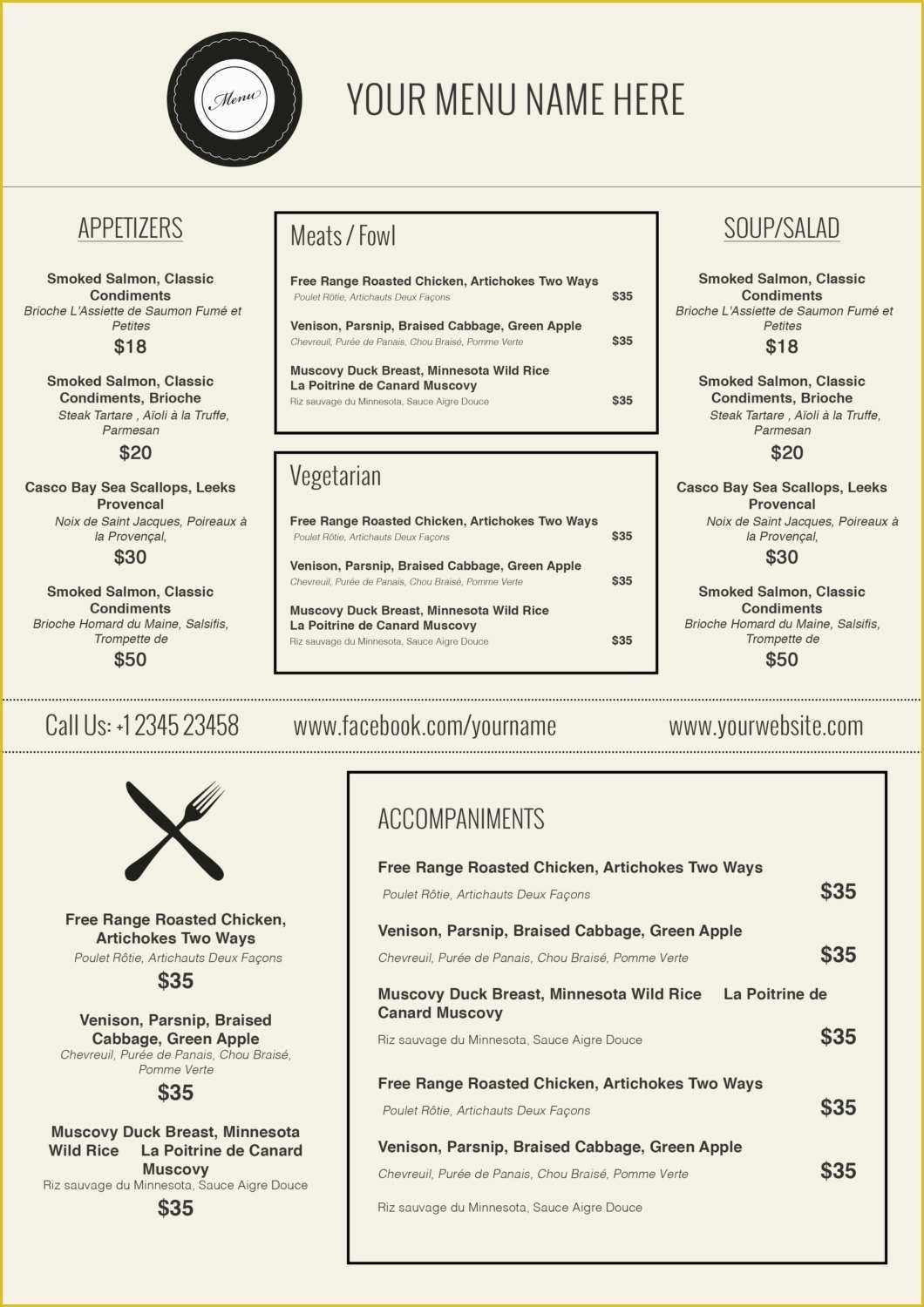 Free Printable Restaurant Menu Templates Of Design &amp; Templates Menu Templates Wedding Menu Food