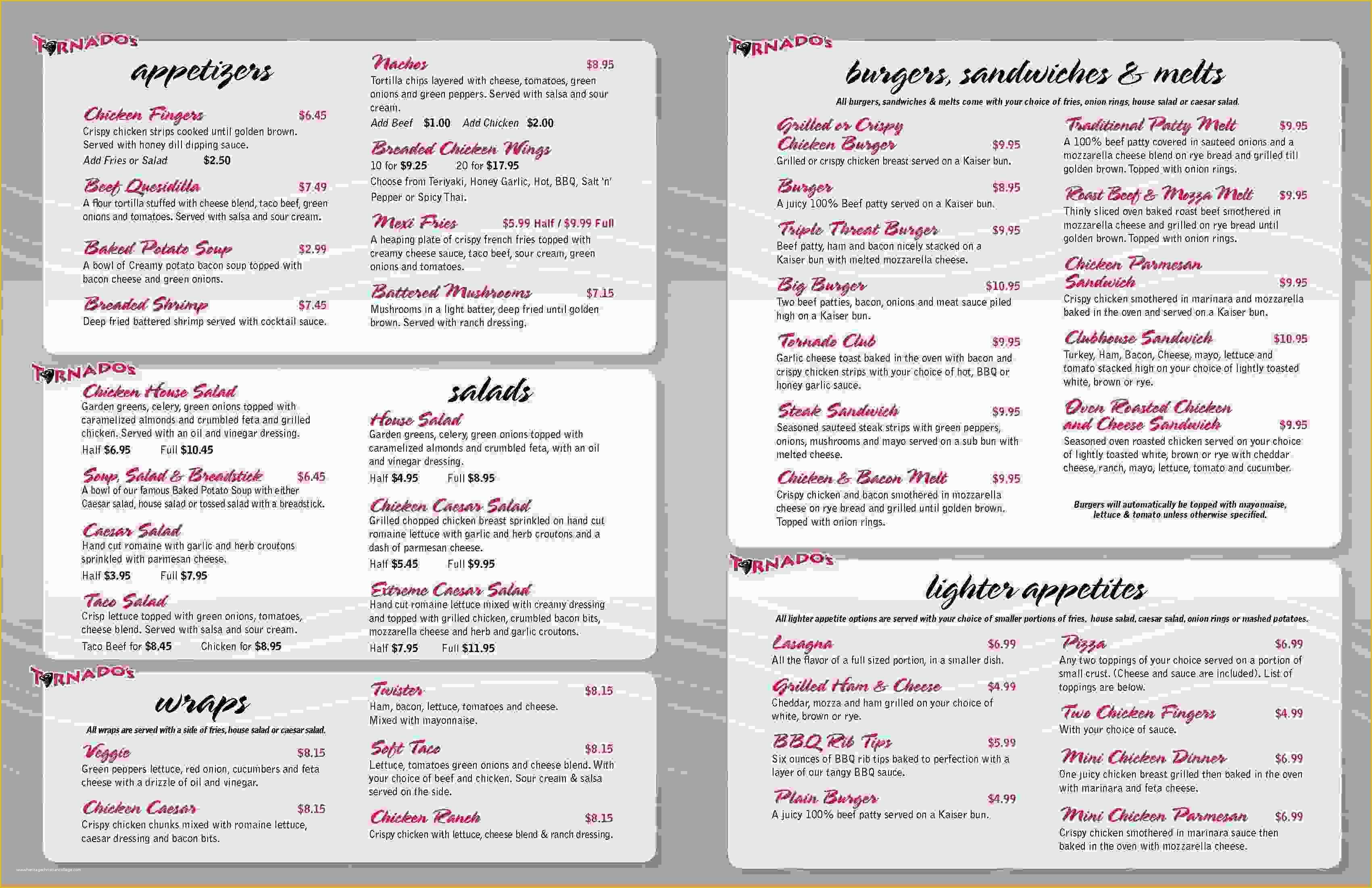 Free Printable Restaurant Menu Templates Of Free Printable Restaurant Menus Portablegasgrillweber