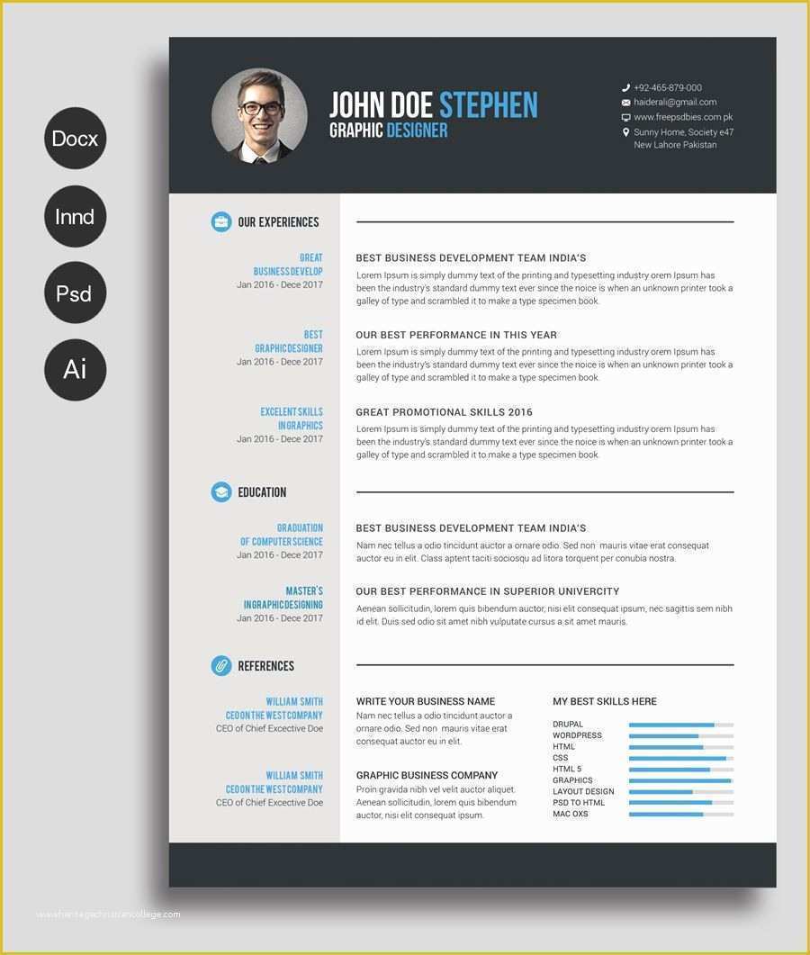 Free Printable Resume Templates Microsoft Word Of Free Ms Word Resume and Cv Template