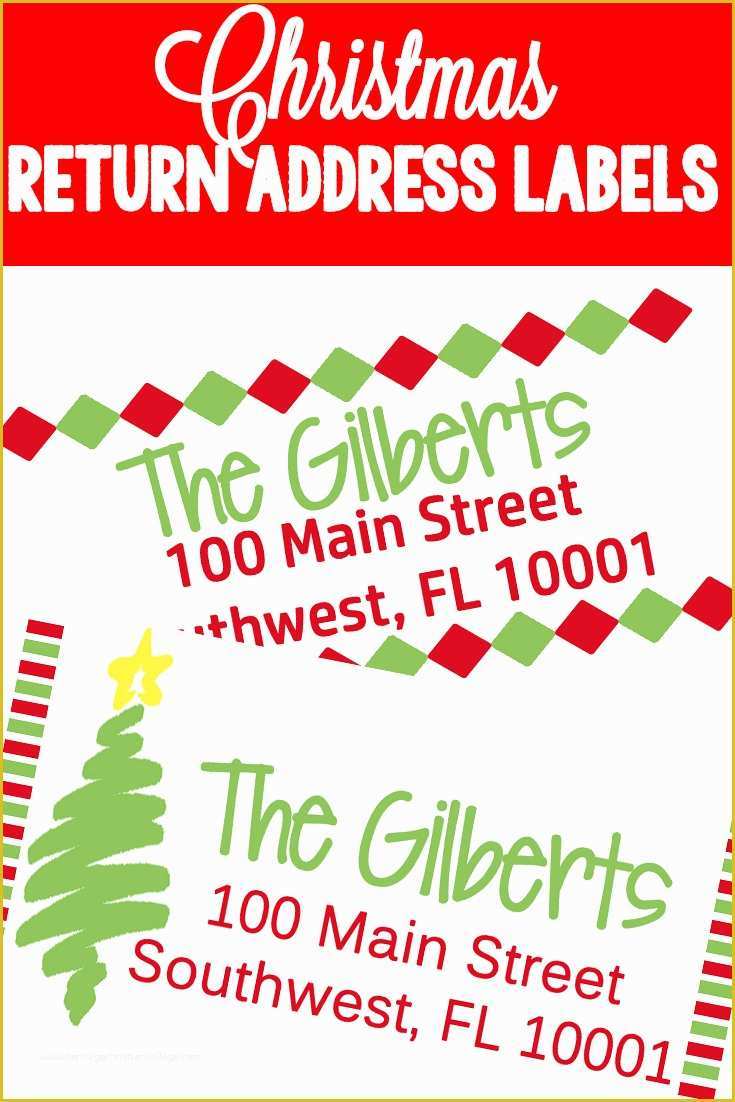 Free Printable Return Address Labels Templates Of Christmas Return Address Labels
