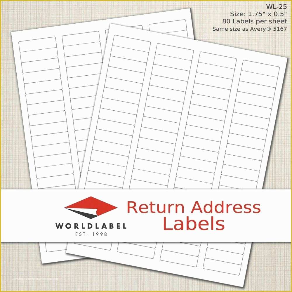 Free Printable Return Address Labels Templates Of Laser Labels 1 75 X 0 5" Return Address Labels
