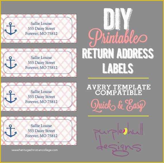 Free Printable Return Address Labels Templates Of Return Address Labels Anchor Moroccan Pattern Quatrefoil