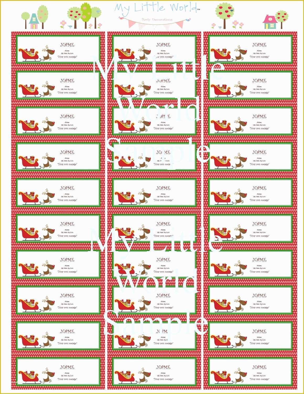 Free Printable Return Address Labels Templates Of Return Address Labels Merry Christmas Address Labels Holiday