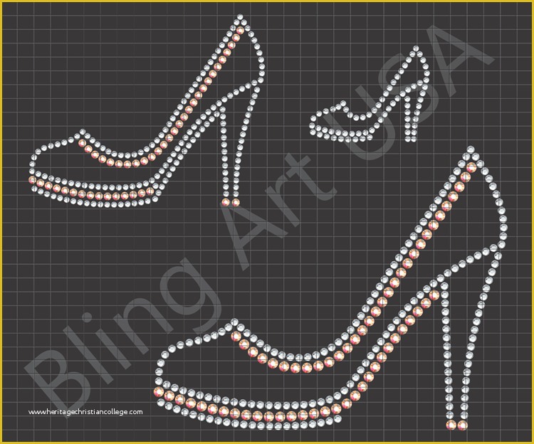 Free Printable Rhinestone Templates Of Printable Stiletto Shoe Templates