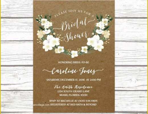 Free Printable Rustic Bridal Shower Invitation Templates Of 51 Printable Bridal Shower Invitation Designs Psd Ai