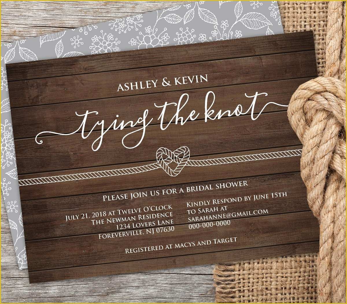 Free Printable Rustic Bridal Shower Invitation Templates Of Bridal Shower Invitation Printable Rustic Wedding Shower