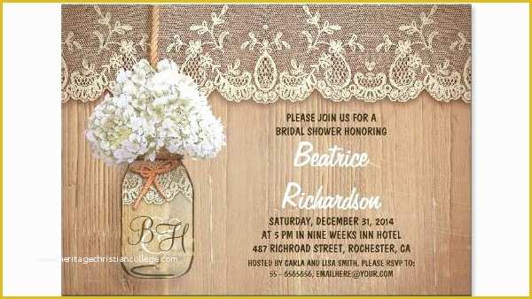 Free Printable Rustic Bridal Shower Invitation Templates Of Bridal Shower Invitations Rustic Bridal Shower Invitation