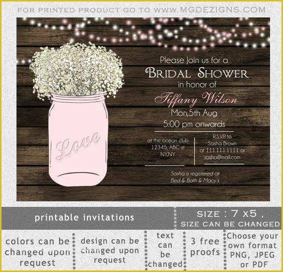  Free Printable Rustic Bridal Shower Invitation Templates Of Printable 