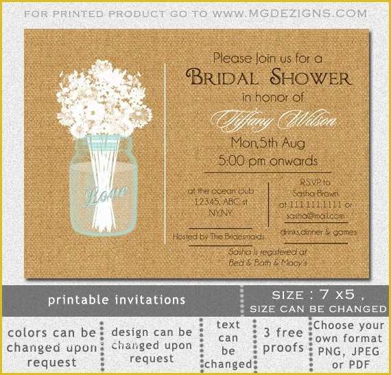 Free Printable Rustic Bridal Shower Invitation Templates Of Printable Bridal Shower Invitation Template Rustic Bridal