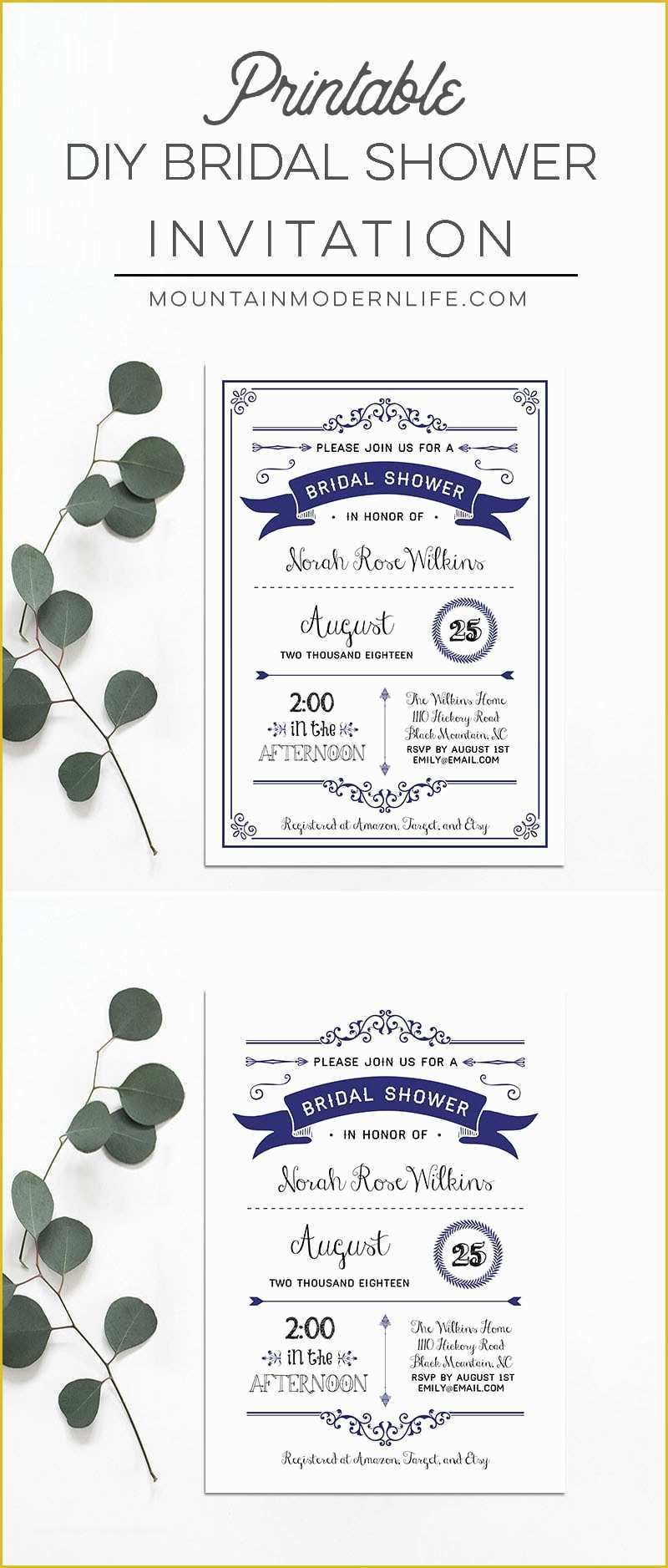 Free Printable Rustic Bridal Shower Invitation Templates Of Printable Diy Bridal Shower Invitation