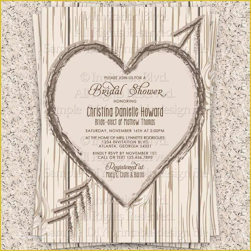 Free Printable Rustic Bridal Shower Invitation Templates Of Wedding Invitation Templates Rustic Wedding Shower
