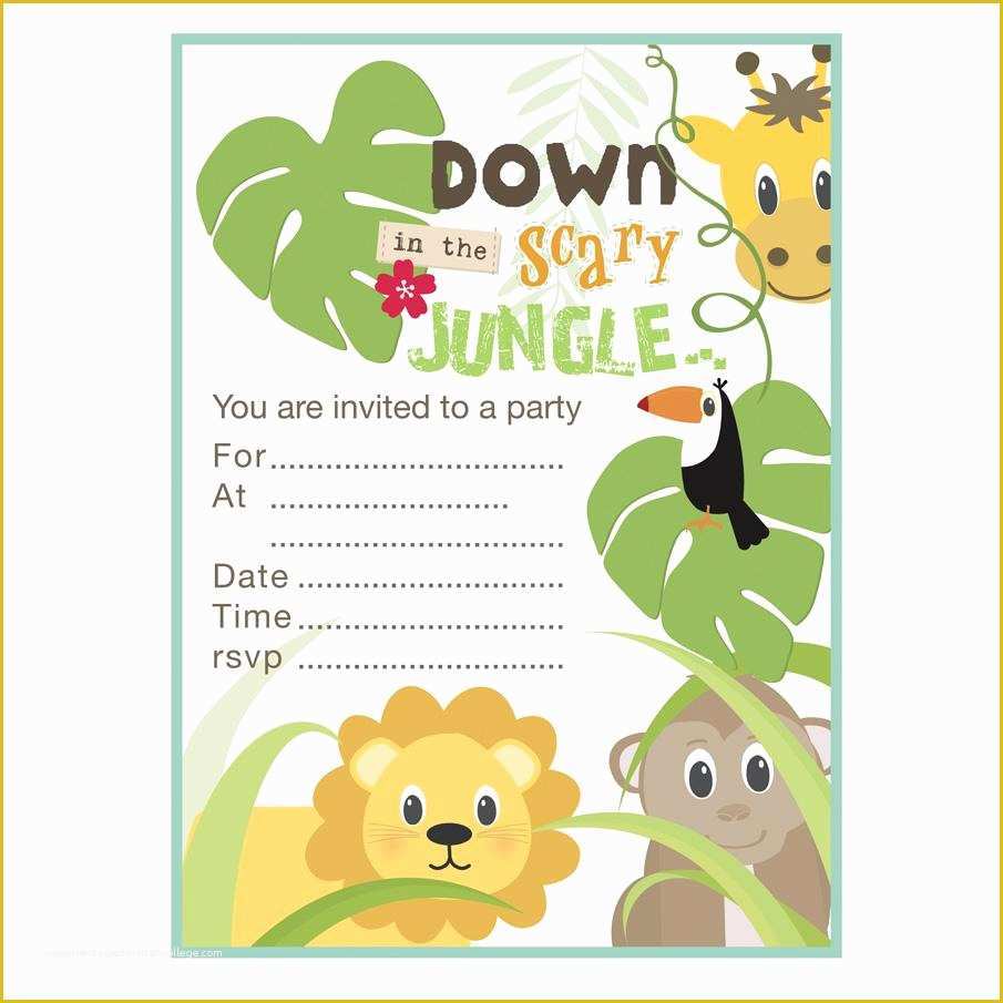 Free Printable Safari Baby Shower Invitation Templates Of Free Printable Safari Birthday Invitations