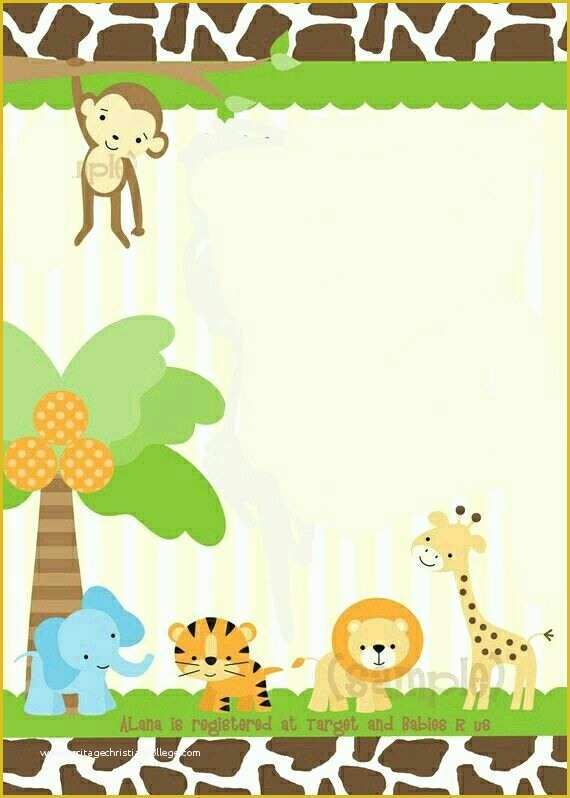 Free Printable Safari Baby Shower Invitation Templates Of Jungle Deniz Pinterest