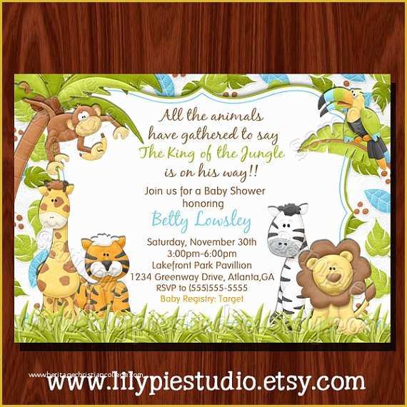 Free Printable Safari Baby Shower Invitation Templates Of Safari Baby Shower Invitations Templates