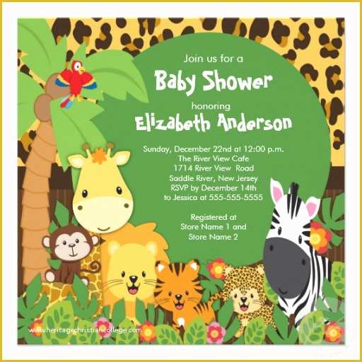 Free Printable Safari Baby Shower Invitation Templates Of Safari themed Baby Shower Ideas