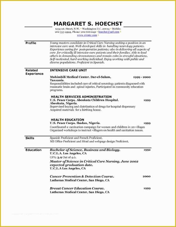 Free Printable Sample Resume Templates Of Free Printable Resume Template Free Printable Resume