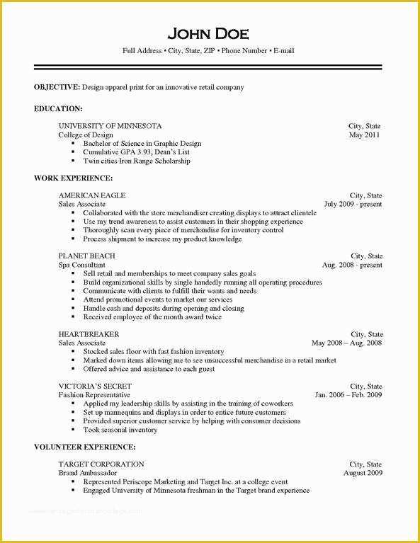 Free Printable Sample Resume Templates Of Free Resume Print Resumes